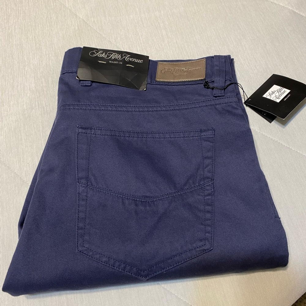 Saks Fifth Avenue 5 Pocket Blue Pant Sz.34